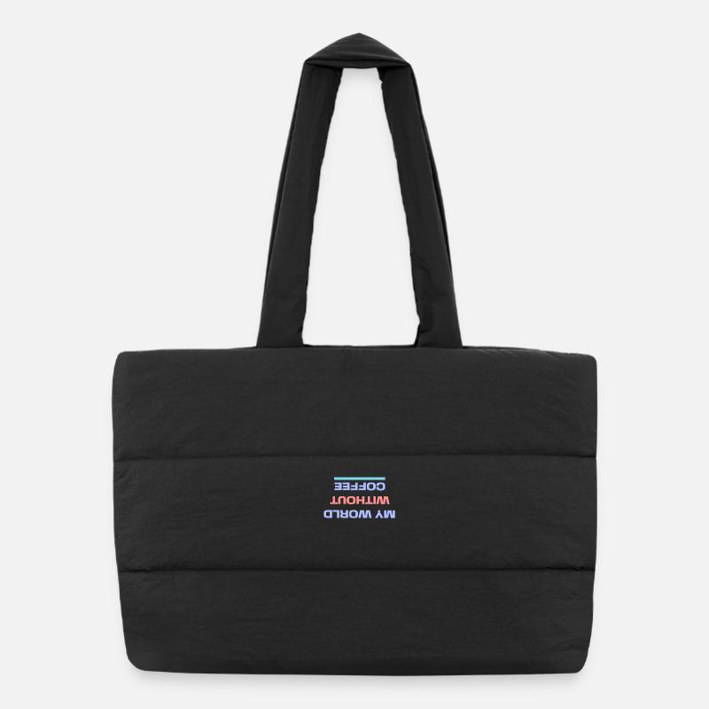 Caffeine Coffee Drinking Statement Coffee Lovers Puffer Shopping Bag