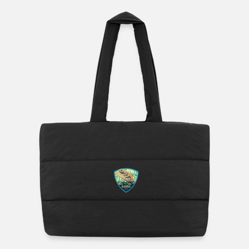 Algarve Portugal, plage été soleil caméléon rétro Sac shopping matelassé