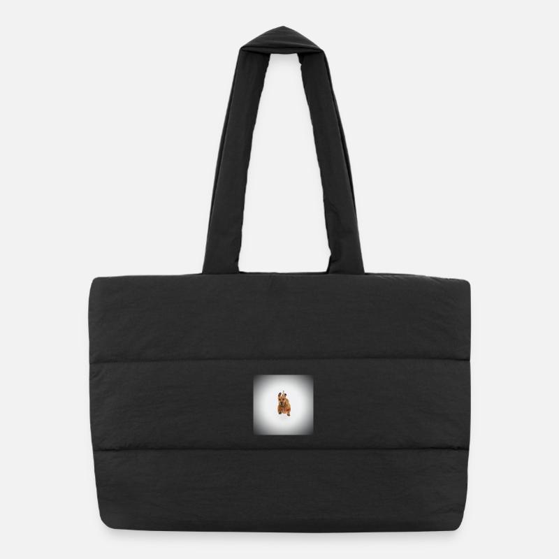 Teckel brun Sac shopping matelassé