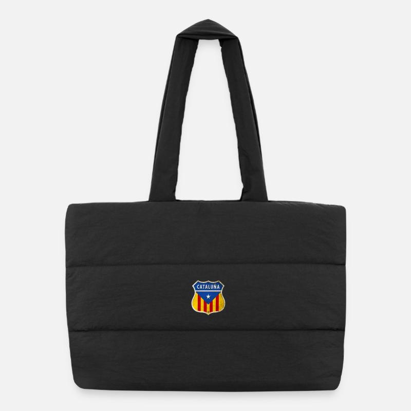 Katalonien Wappen Design Puffer-Einkaufstasche