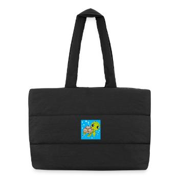 Turtle, cute animal, ocean - Puffer Shopping Bag - black - Front
