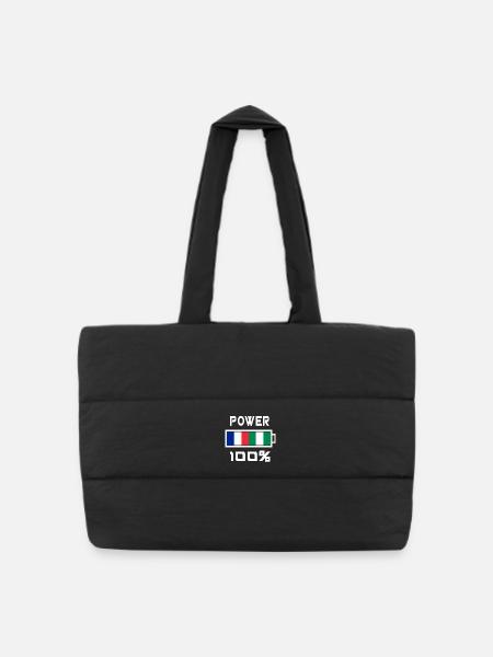 Performance du Nigeria et de la France 100% - Sac shopping matelassé - noir