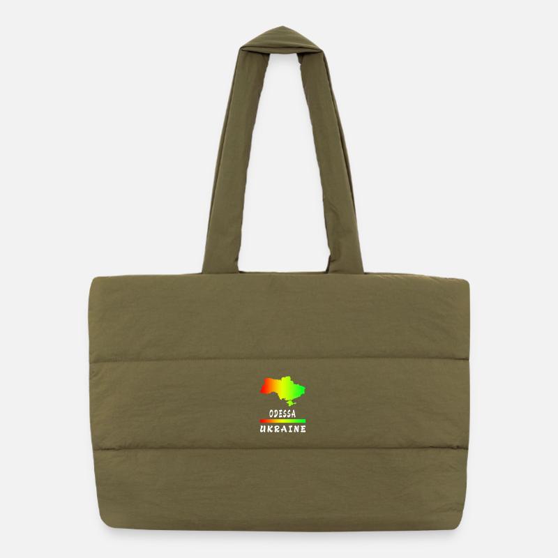 Odessa Ukraine rainbow design Puffer Shopping Bag