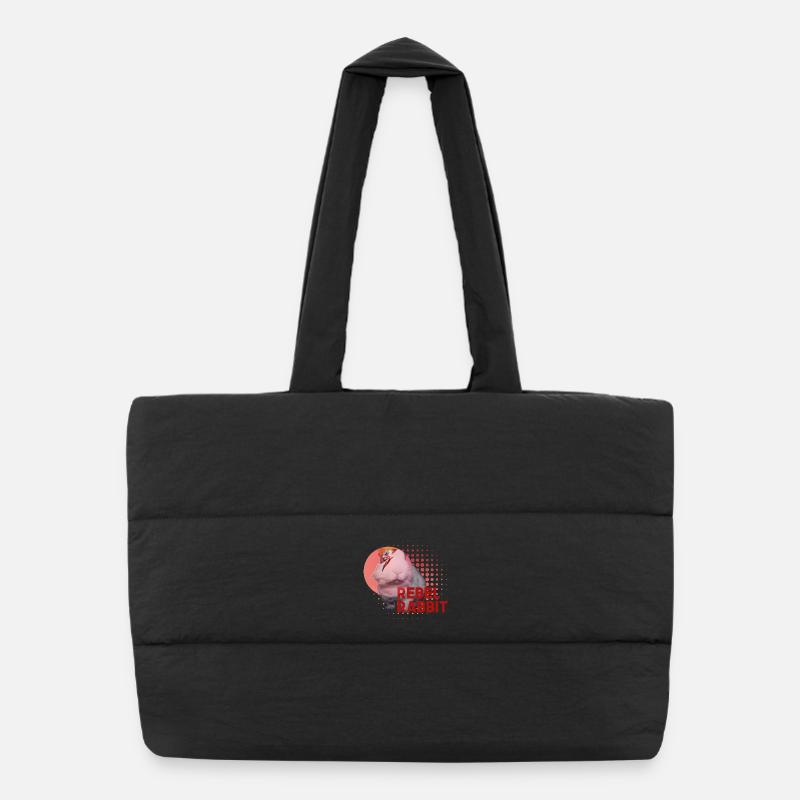 Lapin rebelle Sac shopping matelassé