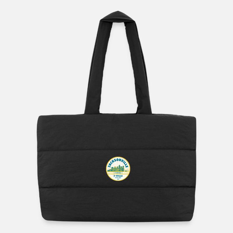 Jacksonville Skyline Crest Puffer Shopping Bag