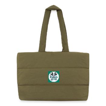 MERCI ARTISAN - PINCES - Sac shopping matelassé - safari green - Devant