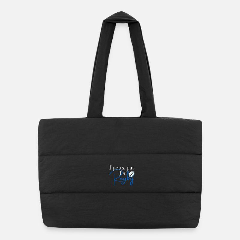 J peux pas j ai rugby Sac shopping matelassé