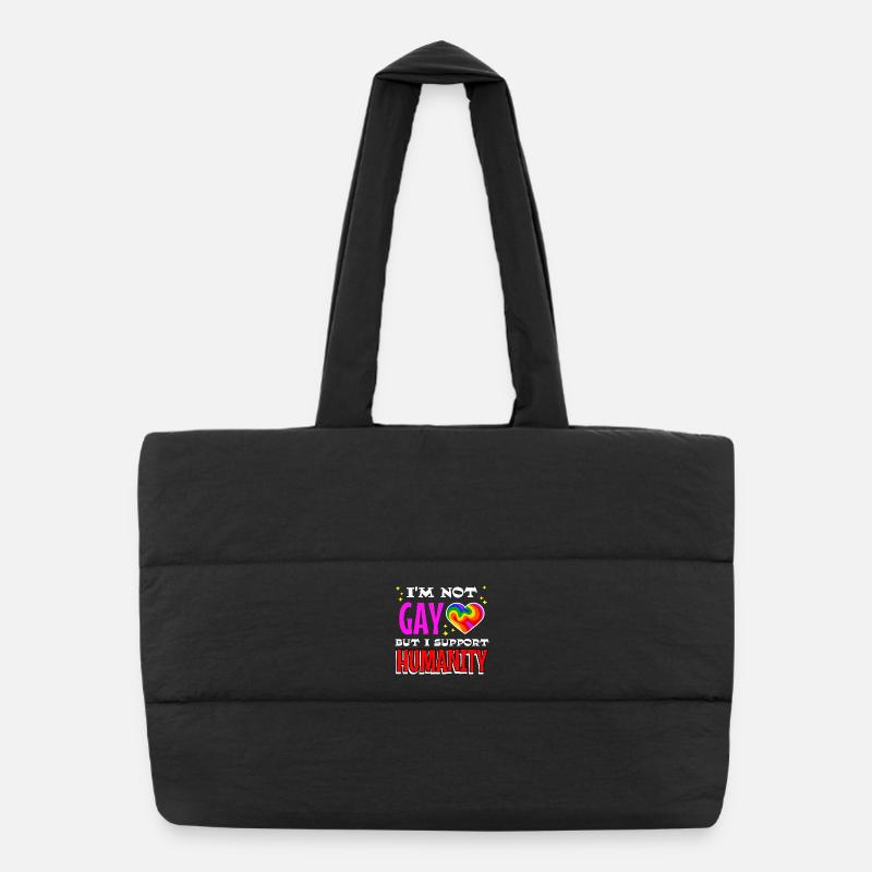 Sexuality Statement Gay Lgbt Heart Love Puffer Shopping Bag
