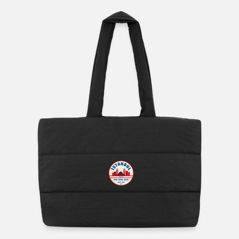 Istanbul Yeditepe Skyline Vintage Puffer Shopping Bag