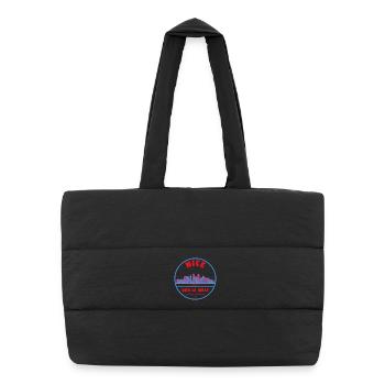 Belle silhouette de la ville de La Belle - Sac shopping matelassé - noir - Devant