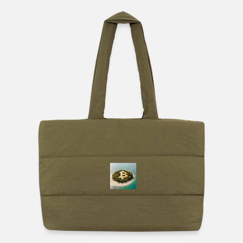 Bitcoin Symbol Puffer-Einkaufstasche