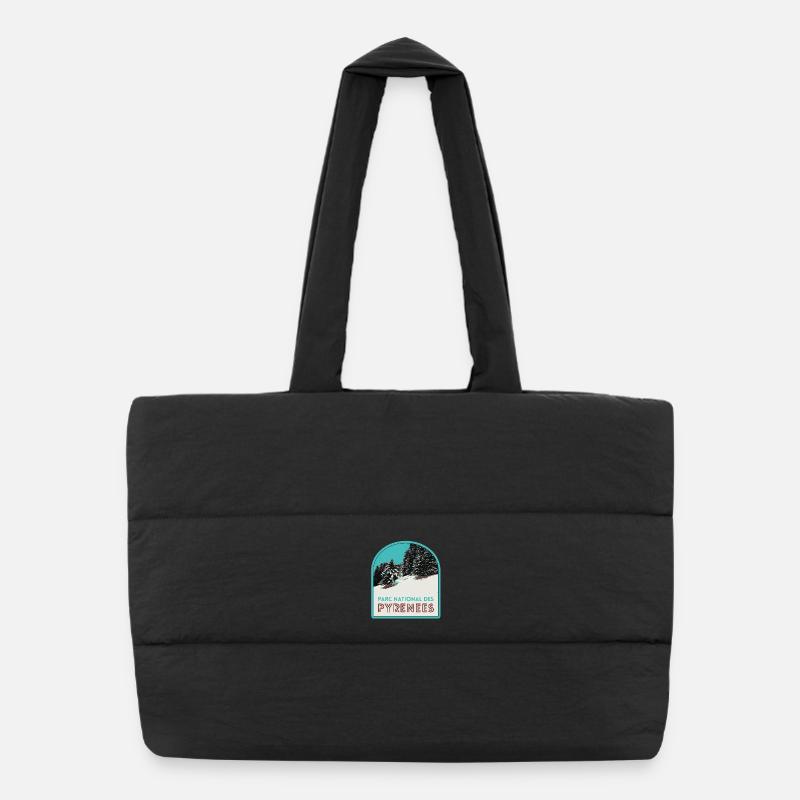 Parc National des Pyrénées sous la neige Sac shopping matelassé