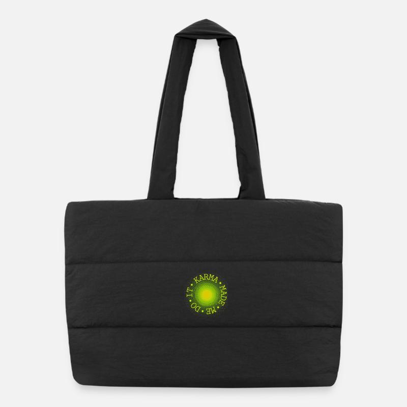 Neon Circle Sunburst Puffer Shopping Bag