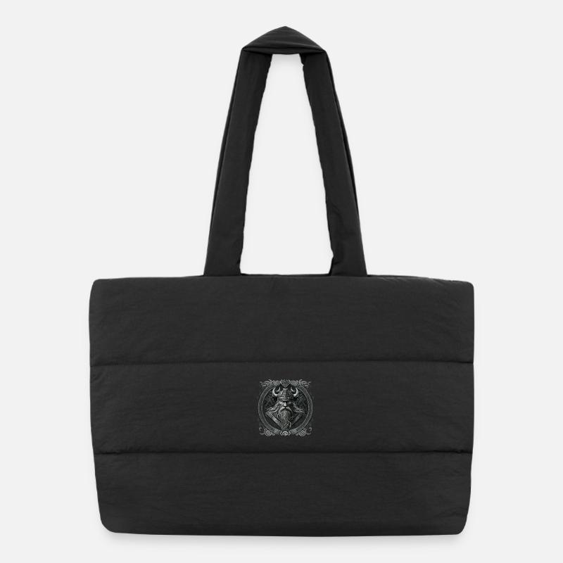 Viking#01 - Puffer Shopping Bag - black