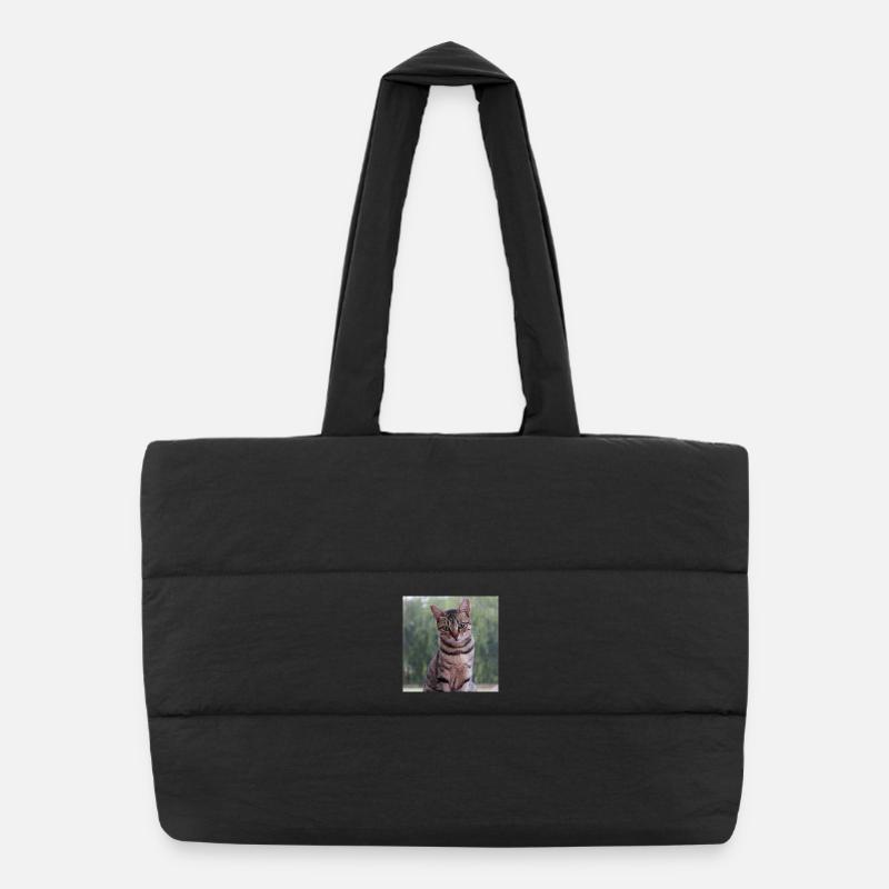 Cat Kitten Poster Square Cat Poster Puffer Shopping Bag