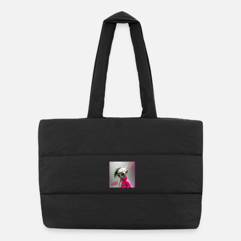 Punky alien 01 Puffer Shopping Bag