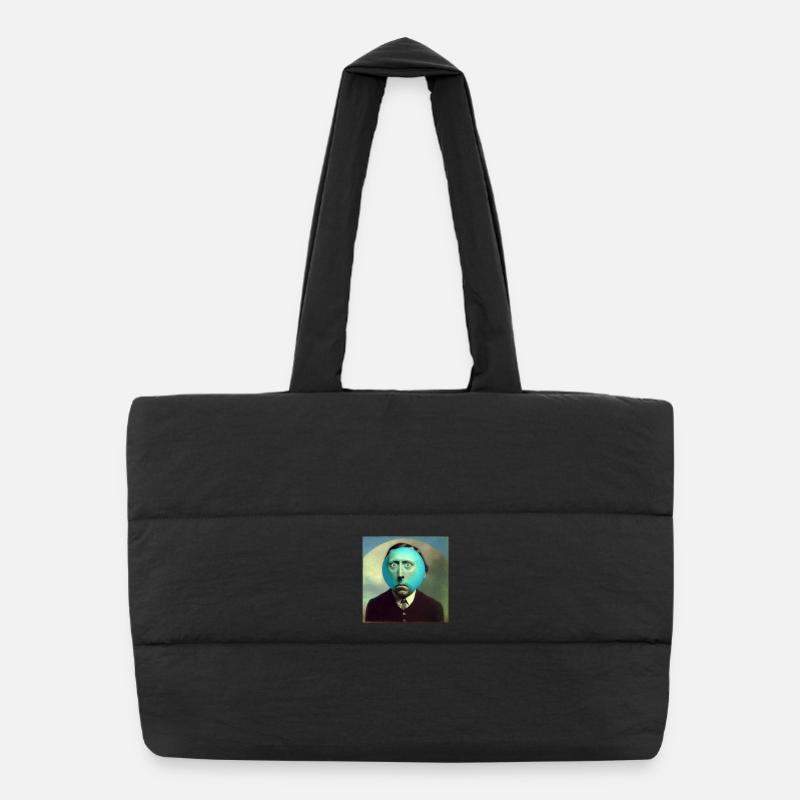 Surréaliste 02 - Sac shopping matelassé - noir