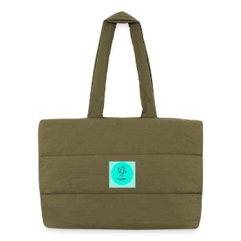 pisces - Puffer Shopping Bag - safari green - Front