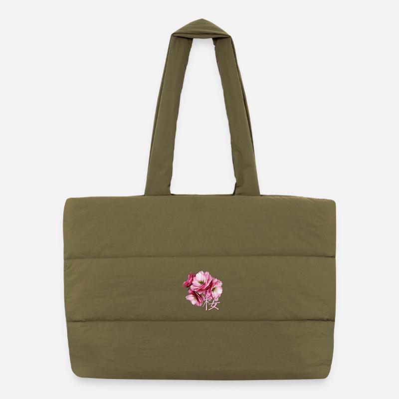 Cherry Blossom Puffer-Einkaufstasche