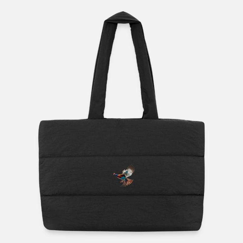Pheasant Gift Bird Nature Animal Partridge Quail Puffer Shopping Bag