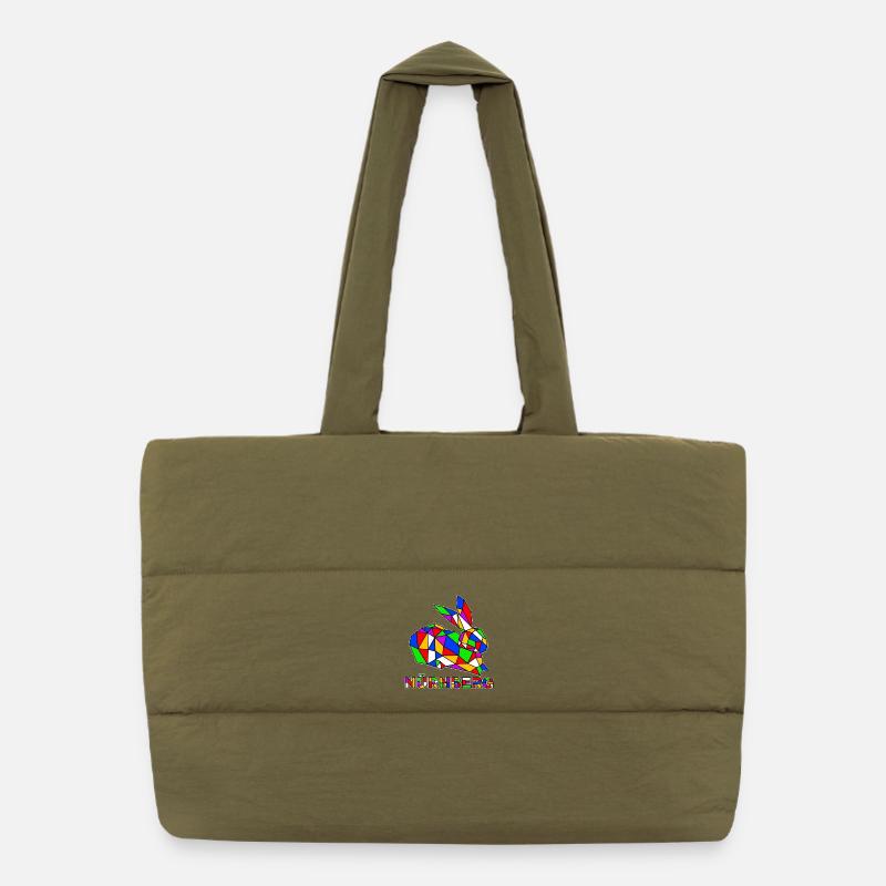 Nürnberg - Hase - Pop Art Puffer Shopping Bag