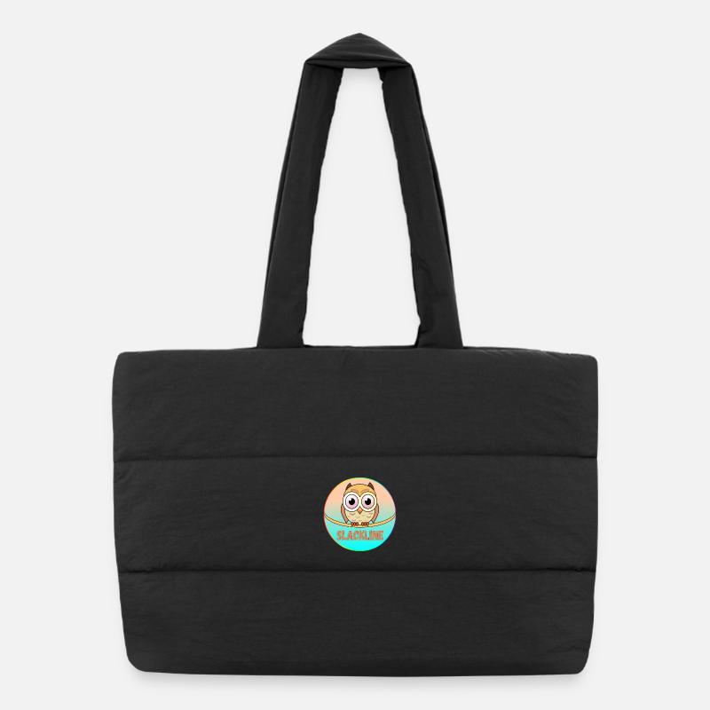 SLACKLINE OWLS - BIRDS Puffer Shopping Bag