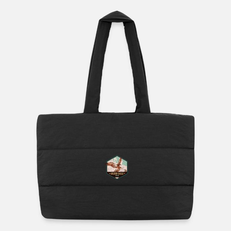 Aigle royal de Finlande – Illustration sauvage Sac shopping matelassé