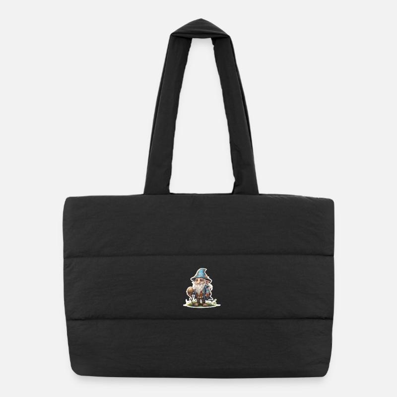 Kleiner Zwergenmagier Fantasy RPG Shirt Puffer-Einkaufstasche
