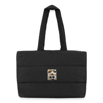 Collage de photos - Sac shopping matelassé - noir - Devant