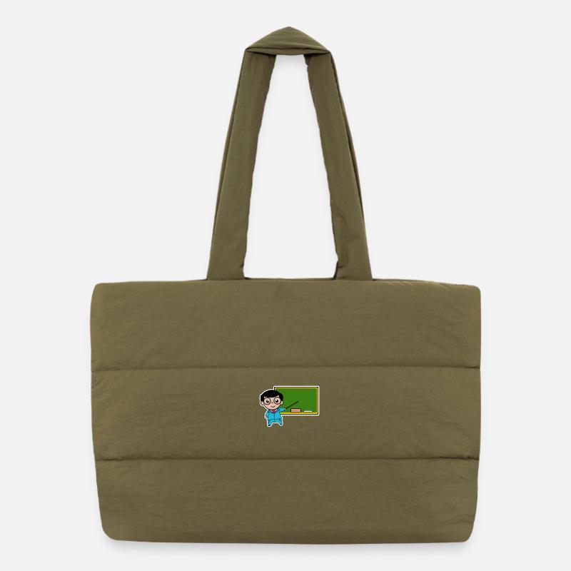 Teacher Job Employee Success Supervisor Work Puffer Shopping Bag