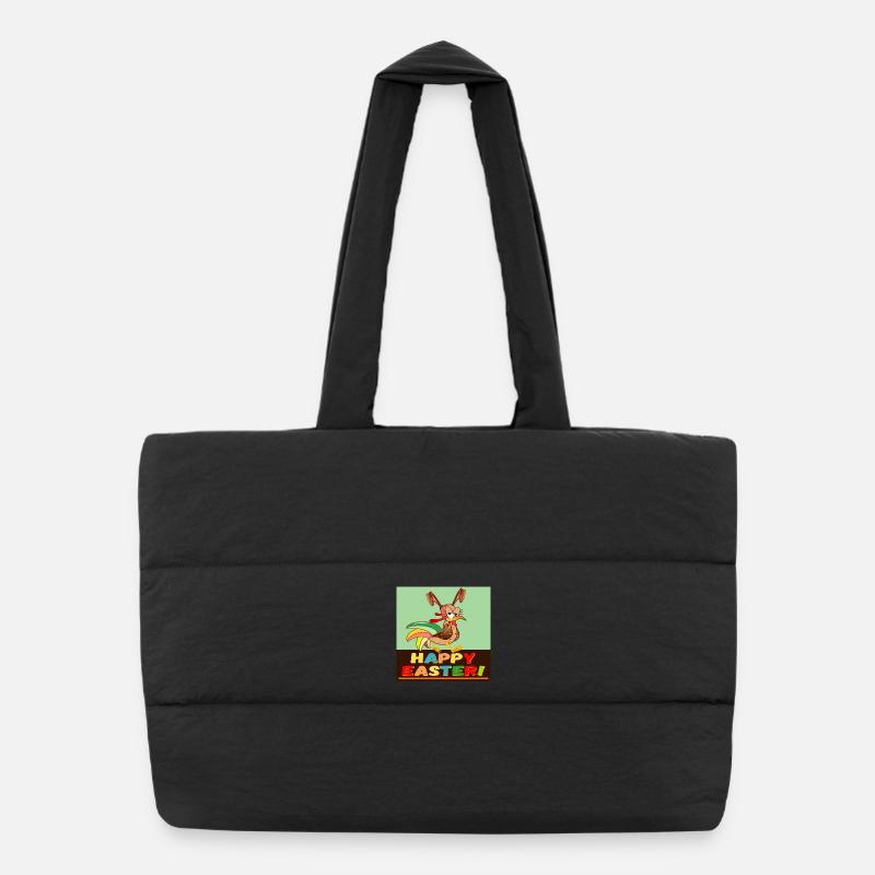 JOYEUSES PÂQUES OREILLES DE LAPIN | DÉGUISEMENT DE POULET Sac shopping matelassé