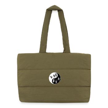 Ballet Dancing Yin Yang - Puffer Shopping Bag - safari green - Front
