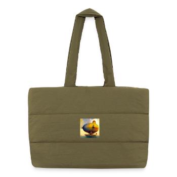 Ship 02 - Puffer Shopping Bag - safari green - Front