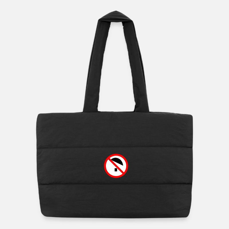 No Nazis - Puffer-Einkaufstasche - Schwarz