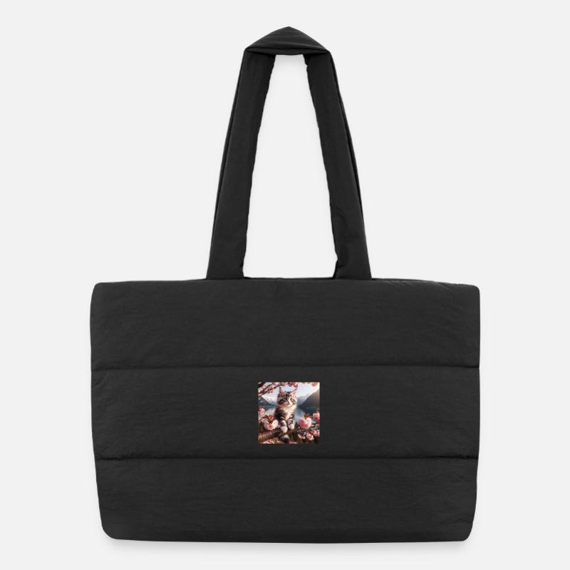 Maine Coon Cat Puppy Puffer Shopping Bag