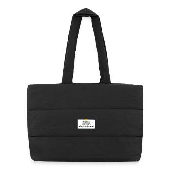 I'm talking to myself - Puffer Shopping Bag - black - Front