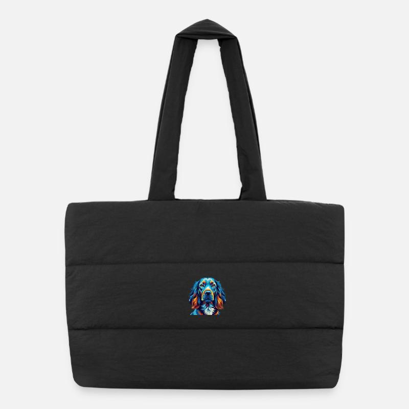 Setter Irlandais Chien Race Coloré Dessin Animé Kawaii Sac shopping matelassé
