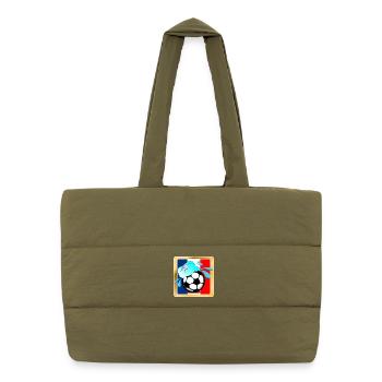 France Summer Football - Puffer Shopping Bag - safari green - Front