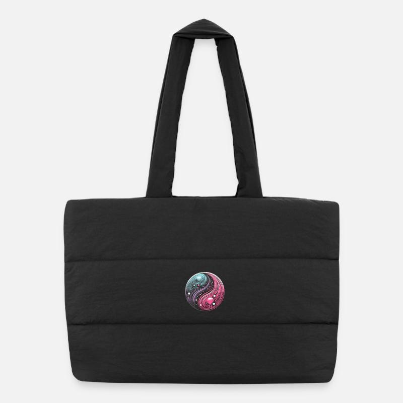 Yin Yang Cosmique : l’équilibre galactique de l’univers Sac shopping matelassé