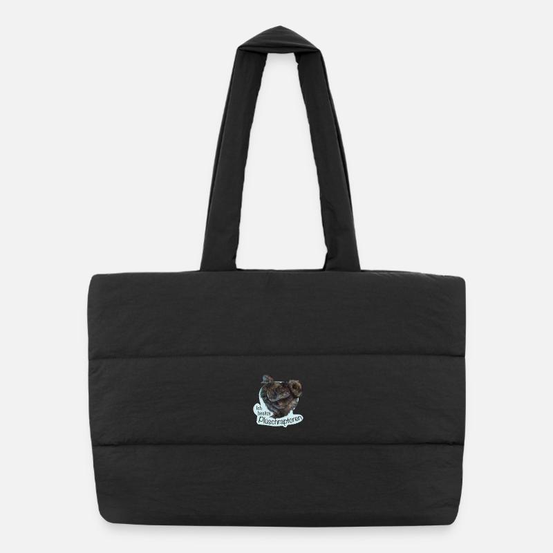 The Plush Raptors - Puffer Shopping Bag - black