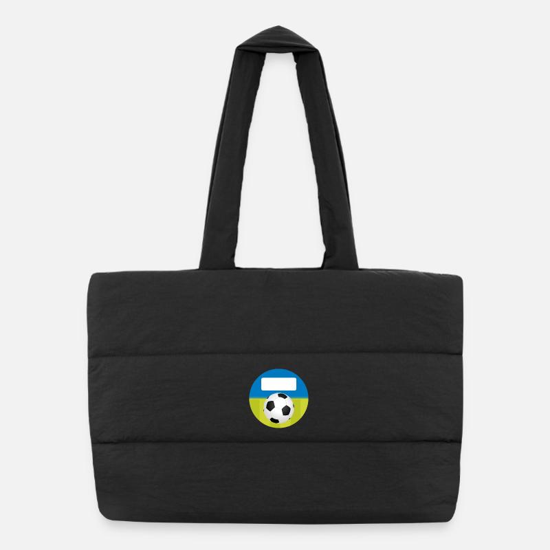 Stickers Ecole Rond - Football Bleu Vert Sac shopping matelassé