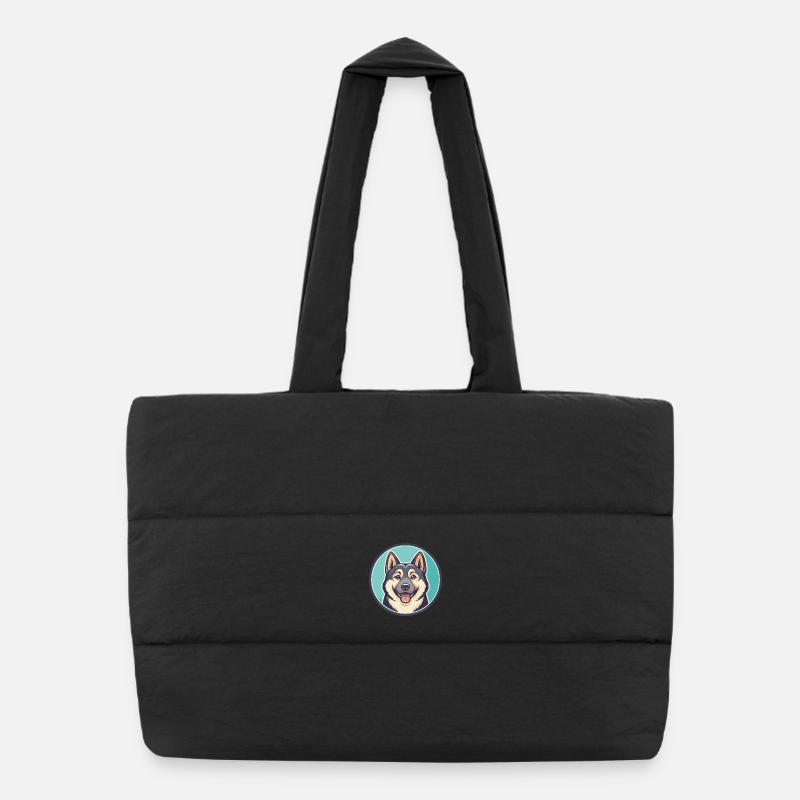 Hallefors Elchhund Hunderasse Karikatur Kawaii Puffer-Einkaufstasche