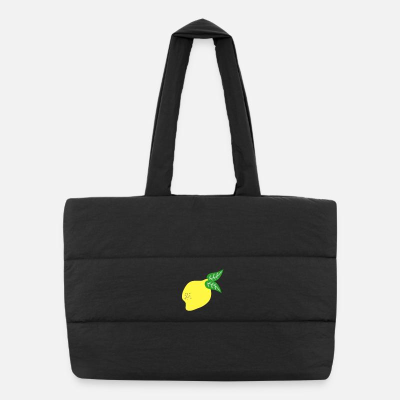 LEMON CITRUS FRUITS Puffer Shopping Bag