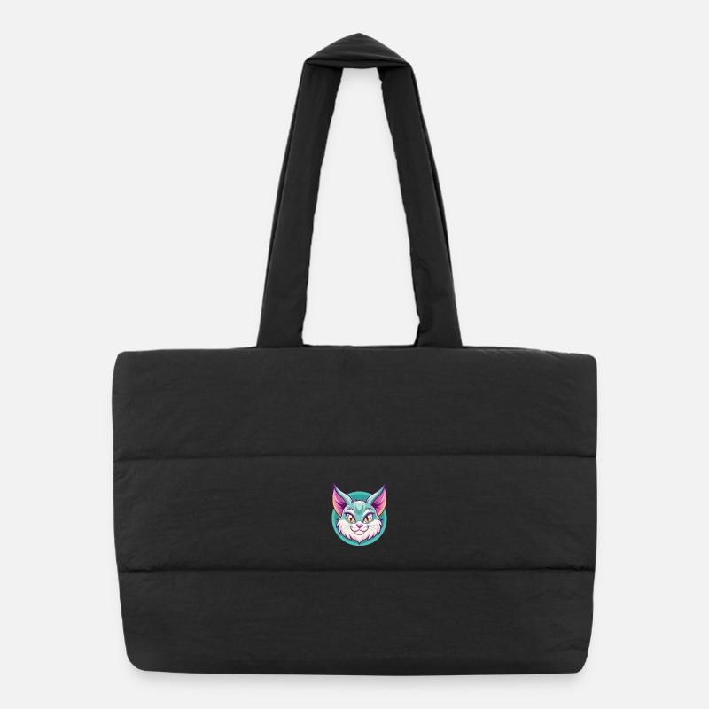 Pixie Bob Chat Race Dessin animé Kawaii Animal Pet Sac shopping matelassé