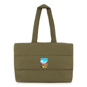 Cafayate Affiche de voyage Peinture de carte postale souvenir - Sac shopping matelassé - safari green - Devant