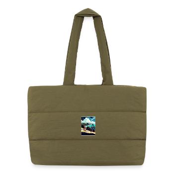 Channel Islands National Park California Travel - Puffer Shopping Bag - safari green - Front