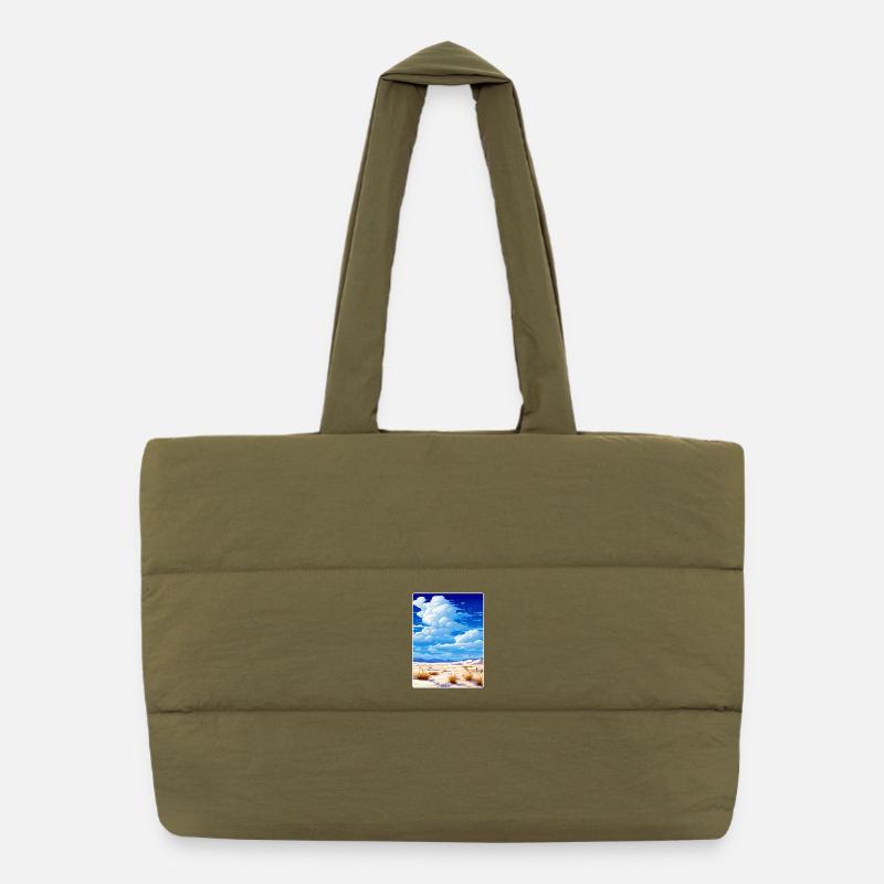 White Sands Nationalpark Reiseplakat Souvenir Puffer-Einkaufstasche