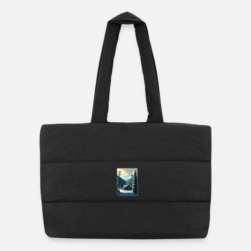 Whistler ski ski vintage voyage affiche souvenir Sac shopping matelassé
