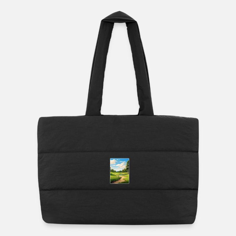 Shadow Creek Golfplatz Reiseposter Souvenir Puffer-Einkaufstasche