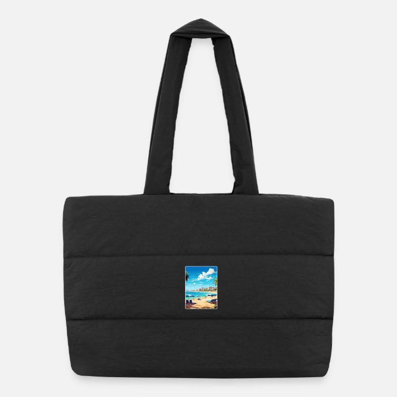 Cala Milor Espagne Affiche de voyage Peinture Souvenir WPA Sac shopping matelassé